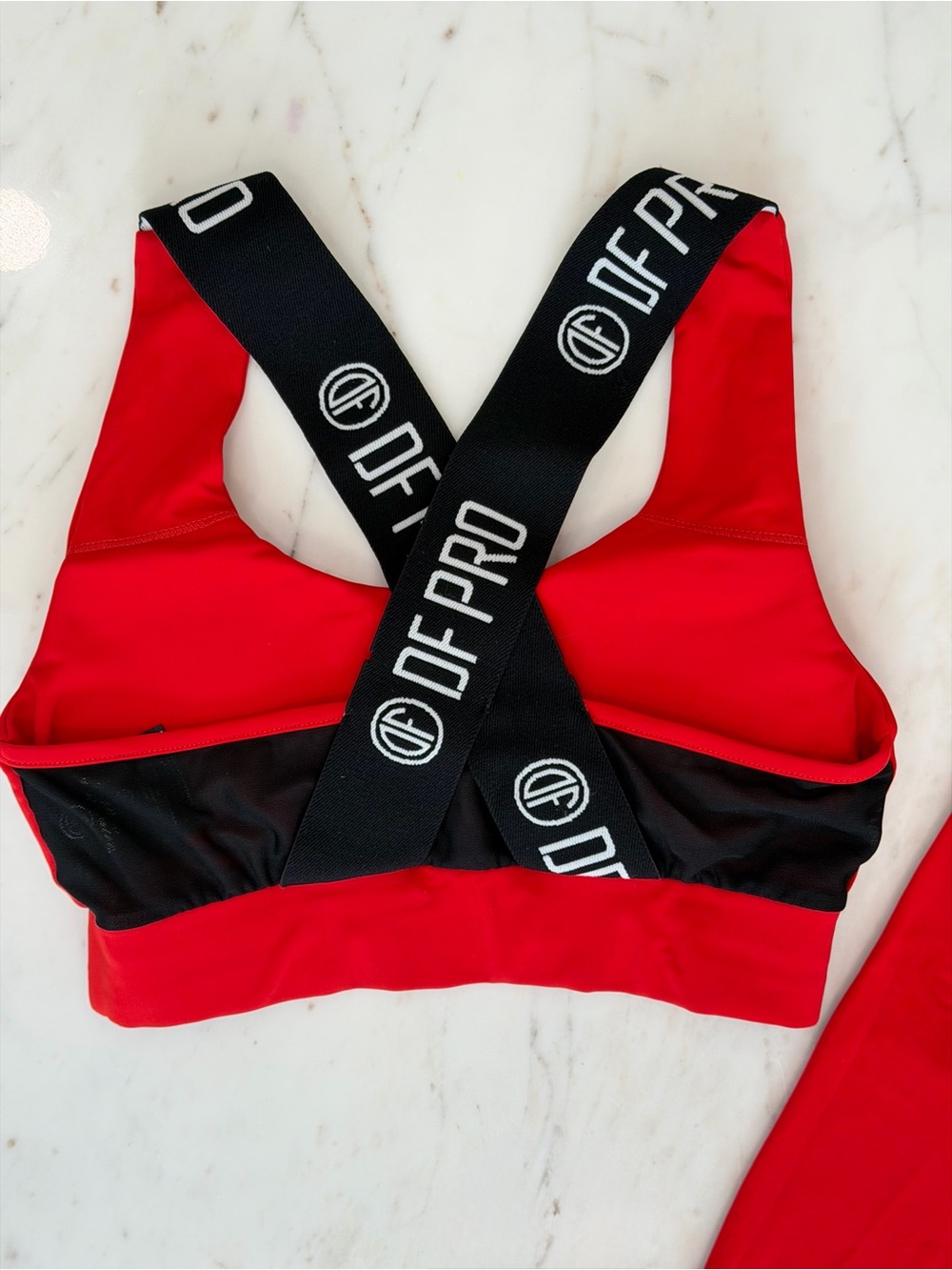 DF.ORIGINAL Designed for Fitness PRO Red Leggings & Sports Bra Set XS/S - Picture 5 of 14